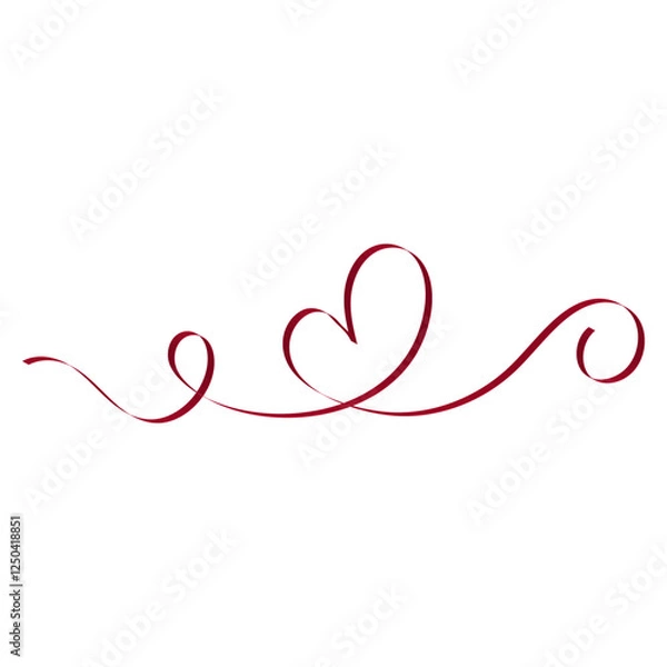 Fototapeta Valentine love ribbon