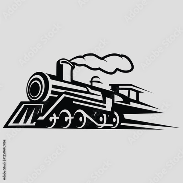 Fototapeta On a station platform. Vector illustration on the subject of train, tram, subway ride