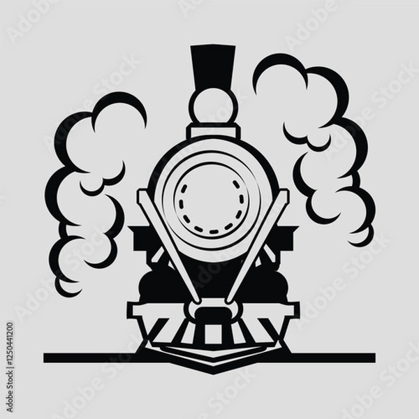 Obraz On a station platform. Vector illustration on the subject of train, tram, subway ride