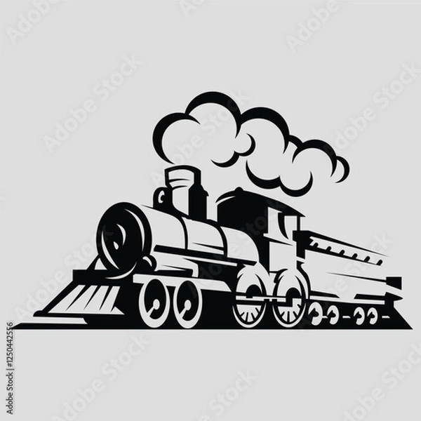 Obraz On a station platform. Vector illustration on the subject of train, tram, subway ride