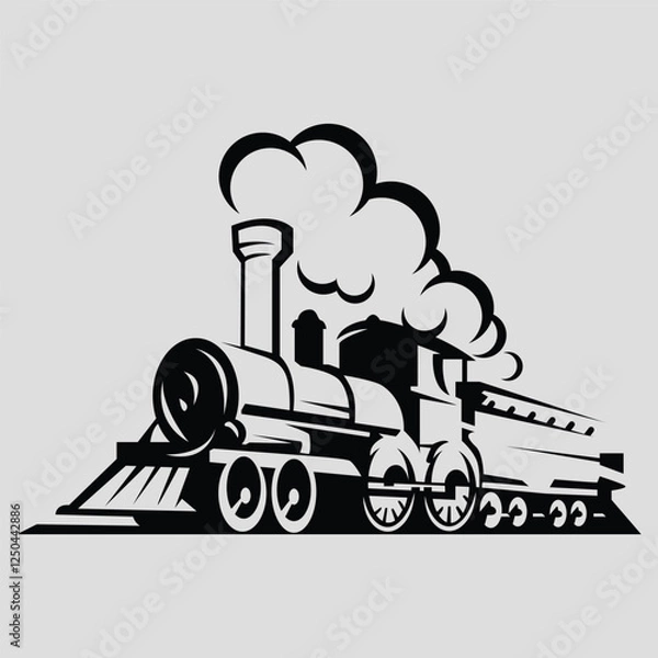 Obraz On a station platform. Vector illustration on the subject of train, tram, subway ride