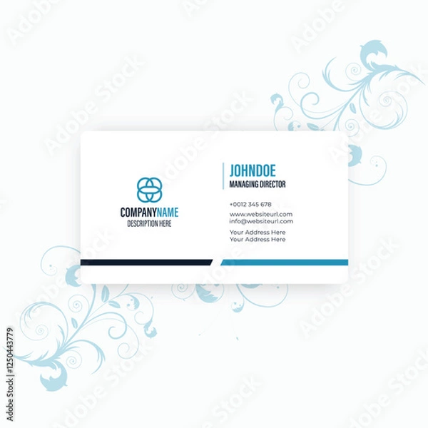 Obraz modern simple elegant business card vector template design