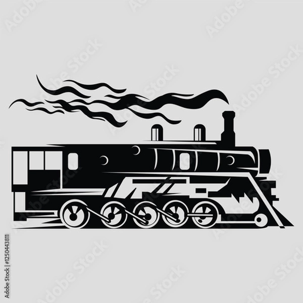 Obraz On a station platform. Vector illustration on the subject of train, tram, subway ride