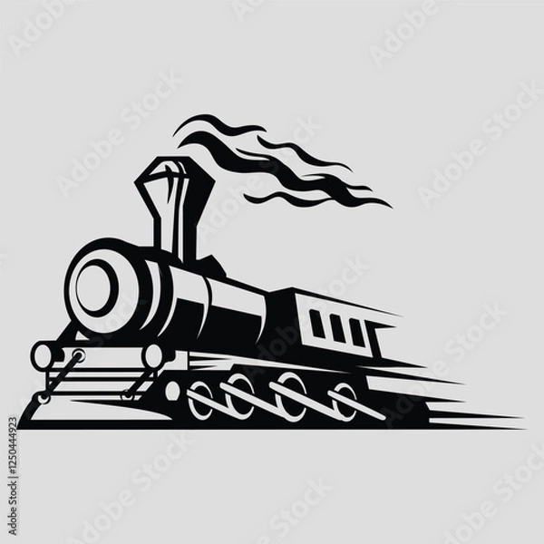 Obraz On a station platform. Vector illustration on the subject of train, tram, subway ride