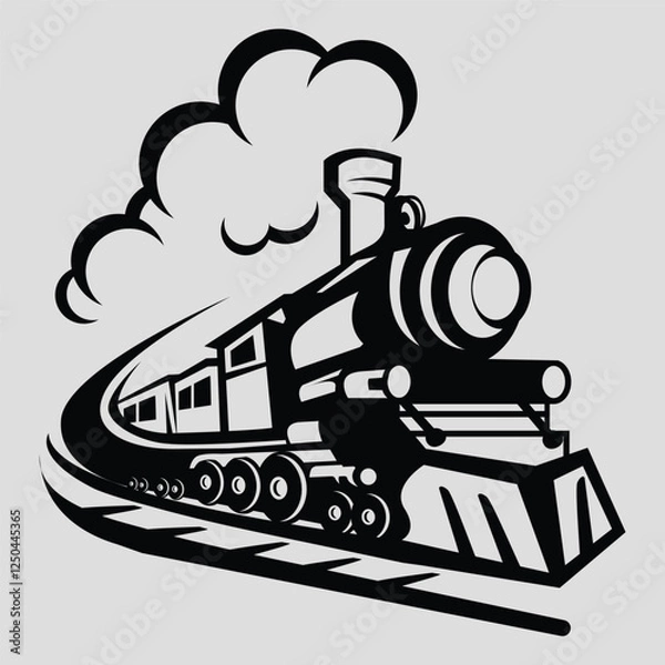 Obraz On a station platform. Vector illustration on the subject of train, tram, subway ride