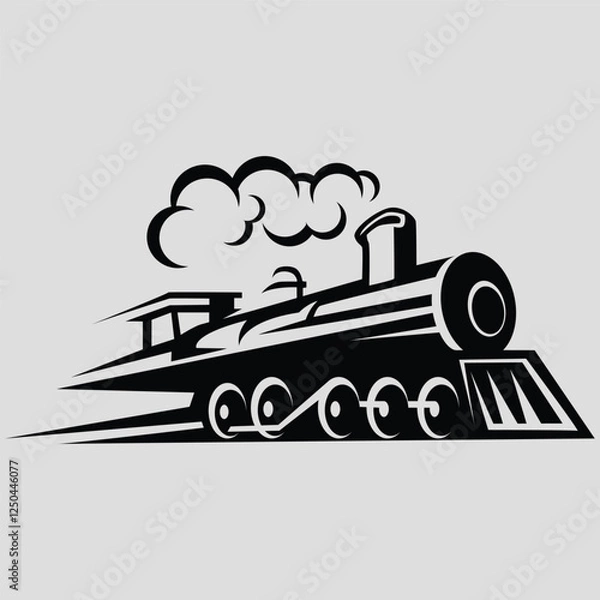 Obraz On a station platform. Vector illustration on the subject of train, tram, subway ride