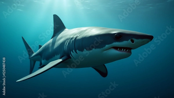 Fototapeta The Mighty Predator of the Deep: The Fascinating World of Sharks







