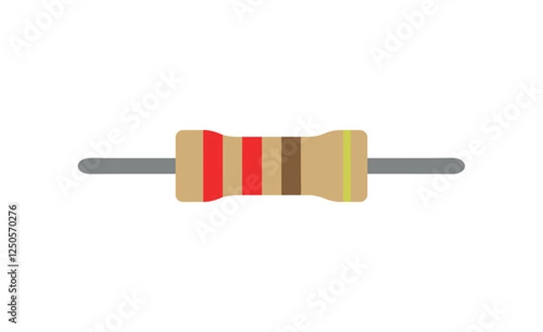 Fototapeta Electronic component. Circuit element resistor. 220K ohm