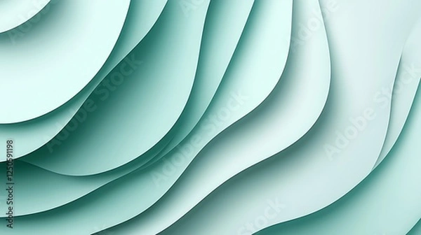 Fototapeta Abstract Teal Wave Pattern Background Design