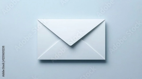 Fototapeta Professional email envelope for inquiries and assistance requests with a clean minimalistic design on a light background