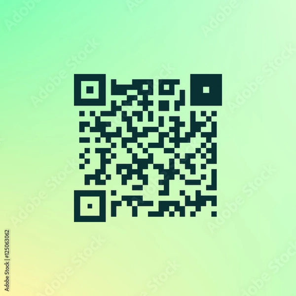 Fototapeta Simple icon QR code