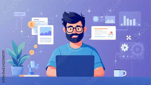 Fototapeta Software developer