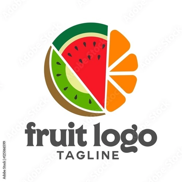 Obraz fruit vector logo