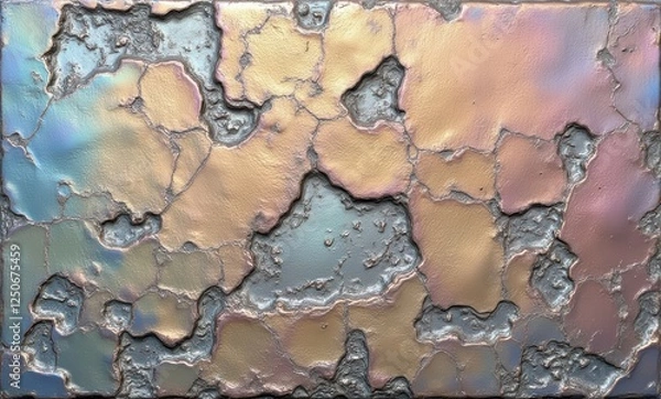 Fototapeta Abstract textured surface with iridescent colors