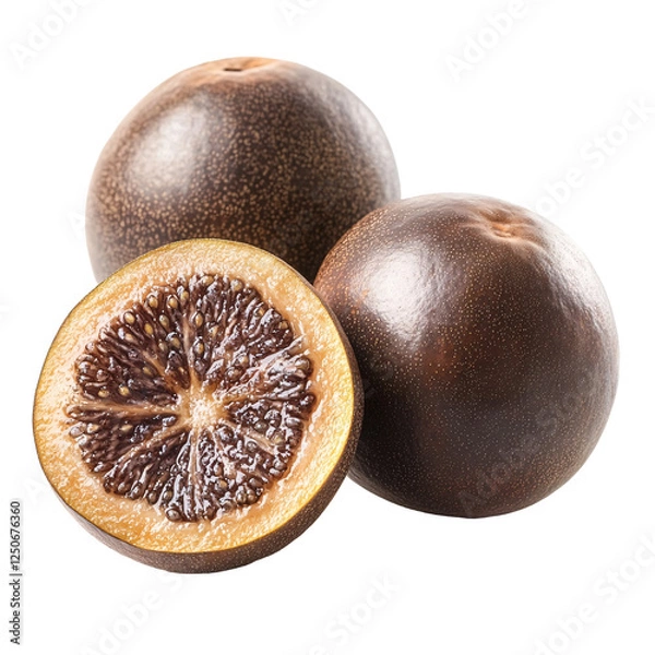 Fototapeta Monk Fruit - Natural Sweetener with Health Benefits Isolated on Transparent Background. Ai generated 