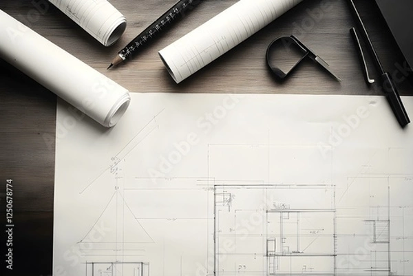 Obraz Creating Innovative Architectural Concept Mockups with Drawing Tools