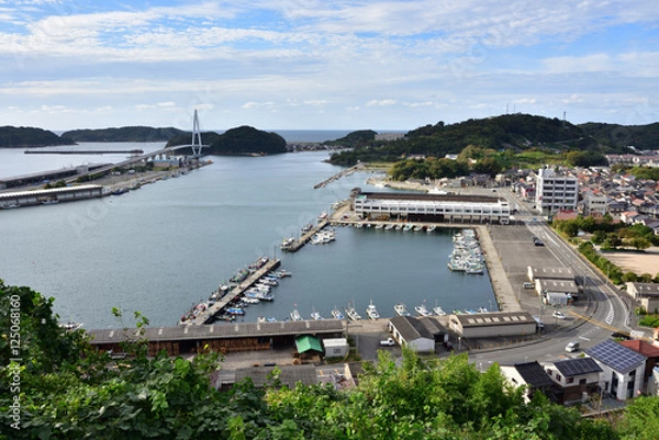 Obraz ゆうひパーク浜田からの風景(漁港方面)