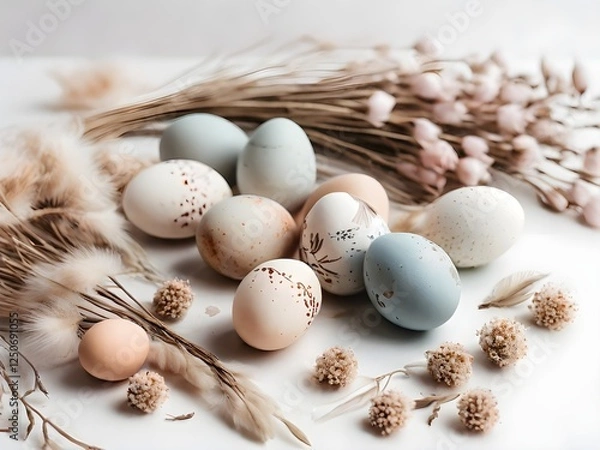 Obraz Cute easter eggs 