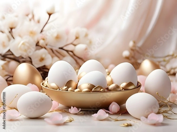 Obraz Easter egg golden basket 