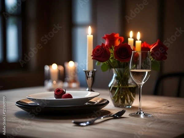 Obraz romantic dinner setting