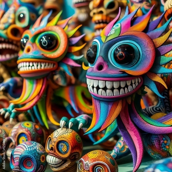 Obraz Mexican Alebrijes and mythical creatures