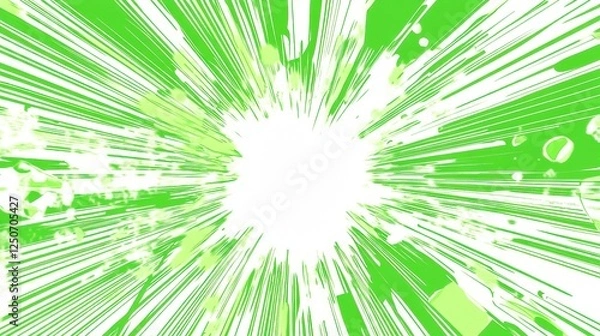 Obraz Lime Green Abstract Graphic Design with Dynamic Visual Effects