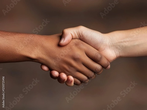 Fototapeta Building trust through a handshake business meeting corporate office professional environment close-up shot