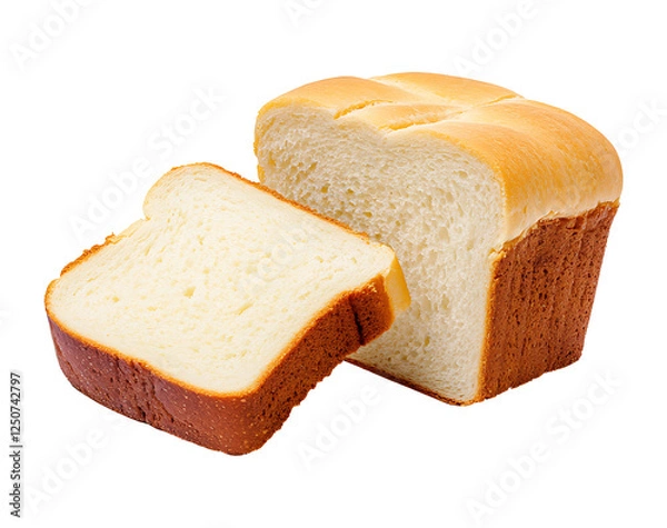 Fototapeta Sliced loaf of white bread