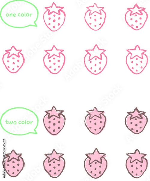 Obraz 色鉛筆で描いた果物_苺