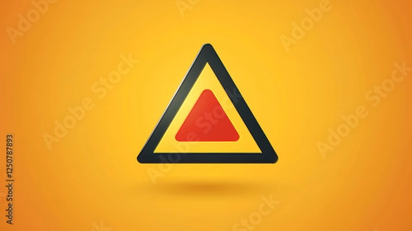 Fototapeta Vector version. Isolated attention icon for web design or warning concept. Jpeg version is also available