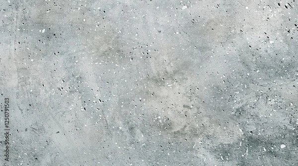 Fototapeta Close-up of grey terrazzo surface with natural and organic texture, featuring small rocks scattered throughout. Plain white background highlights the color contrast and intricate details.