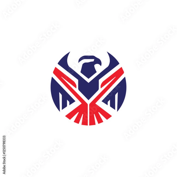 Fototapeta  Eagle Logo Design, modern bird line style logo design, flat design logo template element, vector illustration
