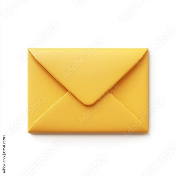 Fototapeta yellow envelope isolated on white