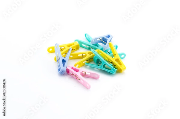 Obraz Colour clothes-peg isolated