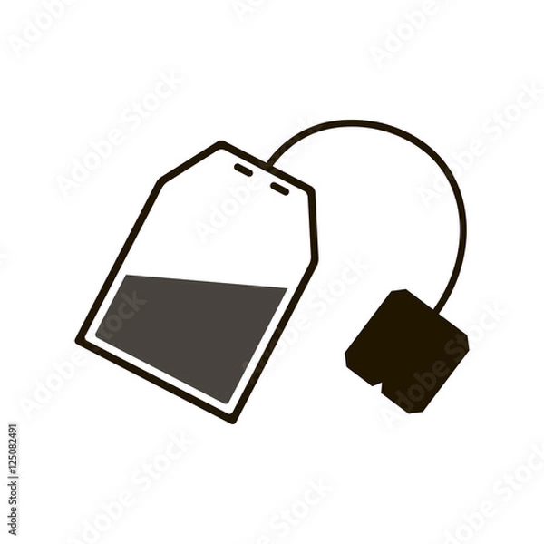 Fototapeta Tea bag icon vector