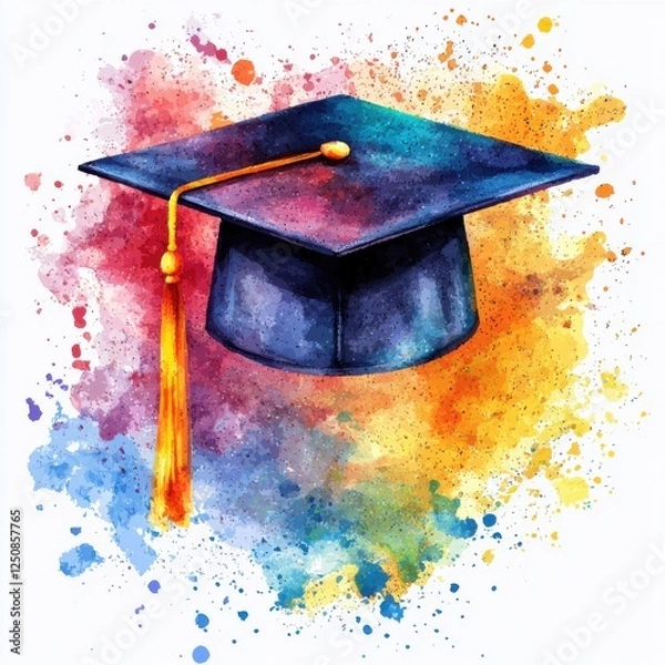 Fototapeta Celebration of graduation ceremony campus artwork colorful environment inspirational viewpoint achievement concept