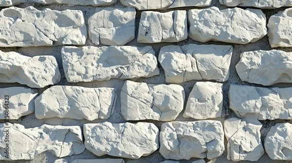 Fototapeta White brick wall texture background vector illustration on a transparent or white background. High-resolution PNG format, ideal for architectural designs, interior decor, and graphic design projects.