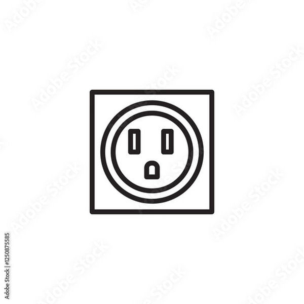 Fototapeta socket,power socket,double socket,icons set isolated on background best choice for your awesome project. Vector illustration