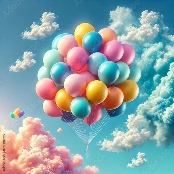 Obraz 하늘 위 풍선