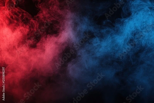Obraz Red and Blue Smoke Abstract Background