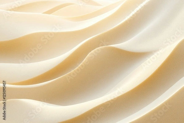 Fototapeta Abstract beige sand dunes, soft, flowing waves, textured surface, calming, minimalist.