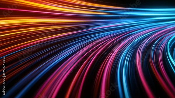 Fototapeta Surreal multicolored paint streams twisting and flowing in slow motion, creating a sense of movement and harmony with dynamic brushstroke textures â 8K ultra HD desktop wallpaper b