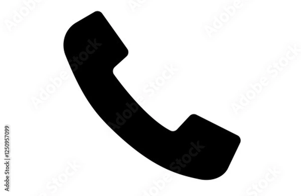 Obraz 受話器アイコンモノクロ