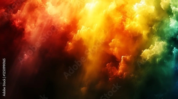 Fototapeta Vibrant Colorful Cloudscape Abstract Art Fantasy