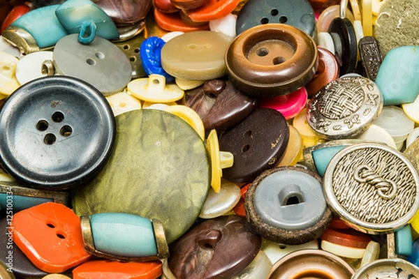 Obraz Old various sewing buttons