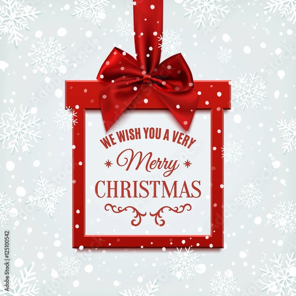 Obraz We wish you a very merry Christmas, square banner.