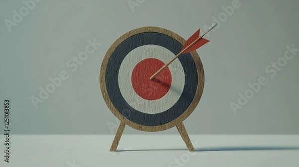 Obraz a red and white target with a arrow