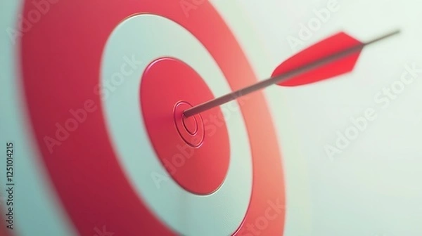 Obraz a red and white target with a arrow