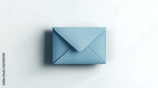 Fototapeta A mockup of an envelope on a neutral background with elegant shadows,