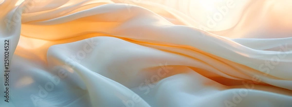 Fototapeta Abstract Soft Textile Waves,
Delicate Pastel Fabric Drapery